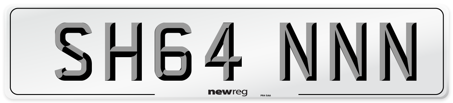 SH64 NNN Number Plate from New Reg